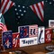 Summer Wooden Table Sign Double Sided Hello Summer and Happy 4th of July Tabletop Sign Hawaii Wood Block Memorial Day patriotic Tiered Tray Decor for Office Home indoor Shelf Centerpiece